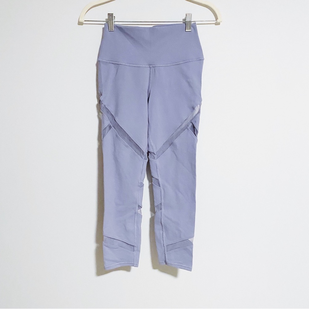Alo - Violet Mesh Crop Leggings